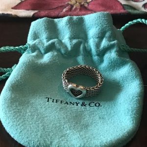 Tiffany & Co. Mesh Heart Ring Size 6